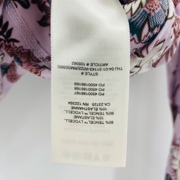 Wilfred Floral Long Sleeve Crop Lavender Size Large - Picture 6 of 7